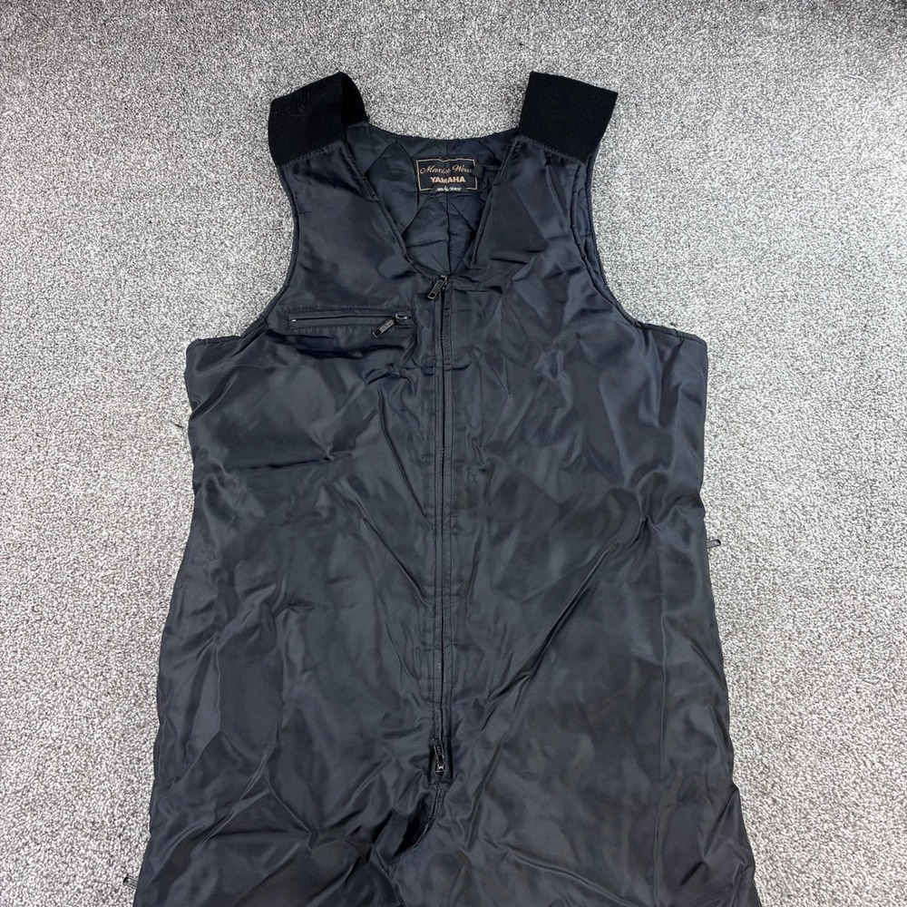 Vintage Yamaha Snow Pants Mens Medium Black Bib Overalls Maxim Wear Insulated